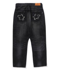 A BATHING APE STA PATCH WORK LOOSE FIT DENIM PANTS