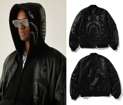 A BATHING APE SHARK BOMBER JACKET