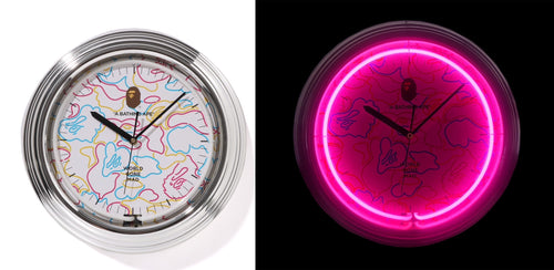 A BATHING APE BAPE NEON CLOCK