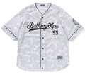 A BATHING APE CAMO STRIPE BASEBALL SHIRT