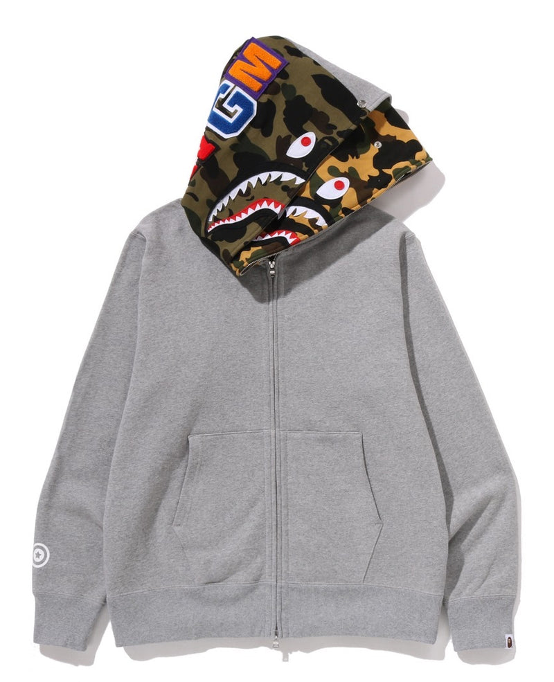 A BATHING APE SHARK FULL ZIP DOUBLE HOODIE