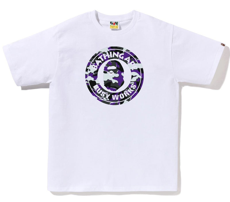 A BATHING APE GLITCH WOODLAND CAMO BUSY WORKS TEE