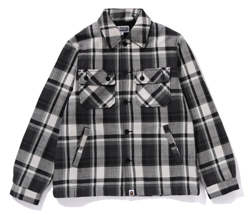 A BATHING APE BAPE CHECK CPO JACKET