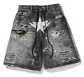 A BATHING APE BAPE STA FAKE PRINT RELAXED FIT SHORTS - happyjagabee store