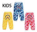A BATHING APE BAPE KIDS ABC CAMO SHARK SWEAT PANTS