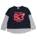 A BATHING APE BAPE KIDS BABY MILO LAYERED LOOSE FIT L/S TEE
