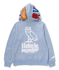 A BATHING APE BAPE x OVO NEON 1ST CAMO JACQUARD SHARK FULL ZIP HOODIE