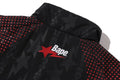 A BATHING APE ABA FLAME MONOGRAM JACQUARD MULTI LOGO PADDED JACKET