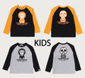 A BATHING APE BAPE KIDS BABY MILO SKULL RAGLAN LS TEE