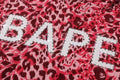 A BATHING APE Ladies' WILD LEOPARD PATTERN CRYSTAL BAPE PULLOVER HOODIE