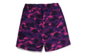 A BATHING APE COLOR CAMO METAL APE HEAD RELAXED FIT SWEAT SHORTS