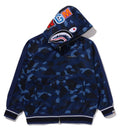 A BATHING APE COLOR CAMO SHARK RELAXED FIT HOODIE TRACK JACKET