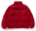 A BATHING APE Ladies' CRYSTAL STONE BAPE LOGO VELOUR DOWN JACKET