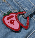 A BATHING APE Ladies' STRAWBERRY APE HEAD CARABINER