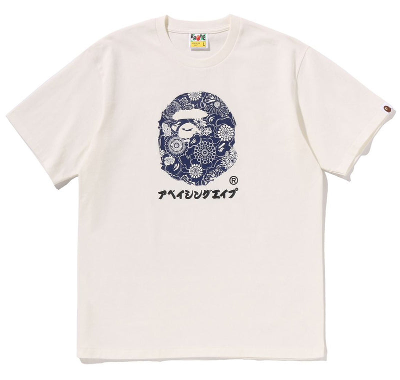 A BATHING APE JAPANESE INDIGO ART CAMO BY BATHING APE TEE