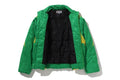 A BATHING APE ABA FLAME MONOGRAM JACQUARD MULTI LOGO PADDED JACKET