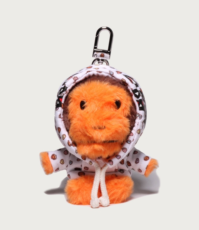 A BATHING APE Ladies' MILOGRAM SWEETS PATTERN HOODIE BABY MILO FUR DOLL KEY CHAIN