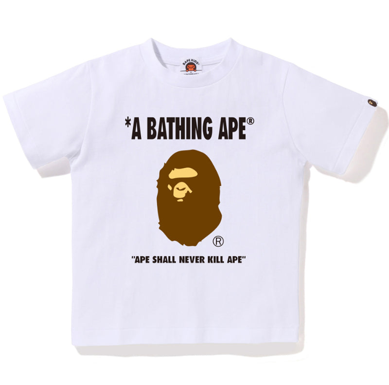 A BATHING APE BAPE KIDS APE HEAD TEE