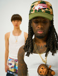 A BATHING APE BAPE x KIDSUPER BAPE STA LOGO RHINESTONE TRUCKER CAP
