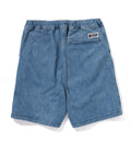A BATHING APE ONE POINT RELAXED FIT 13oz DENIM SHORTS