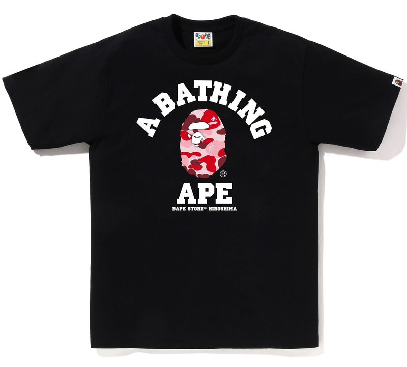 A BATHING APE JAPAN LIMITED COLLECTION BAPE STORE HIROSHIMA CAMO COLLEGE TEE