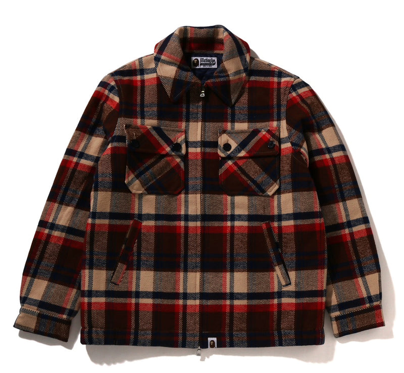 A BATHING APE Ladies' BAPE CHECK CPO ZIP JACKET