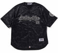 A BATHING APE CAMO STRIPE BASEBALL SHIRT