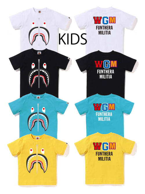 A BATHING APE BAPE KIDS SHARK TEE