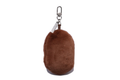 A BATHING APE APE HEAD FAUX FUR KEYCHAIN