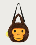 A BATHING APE BABY MILO STORE BABY MILO FAUX FUR LARGE TOTE BAG