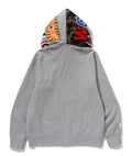 A BATHING APE SHARK FULL ZIP DOUBLE HOODIE