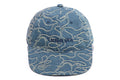 A BATHING APE LINE CAMO JACQUARD MULTI LOGO DENIM CAP