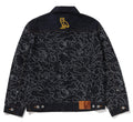 A BATHING APE BAPE x OVO NEON 1ST CAMO JACQUARD DENIM JACKET