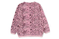 A BATHING APE Ladies' WILD LEOPARD PATTERN SHAGGY KNIT CARDIGAN