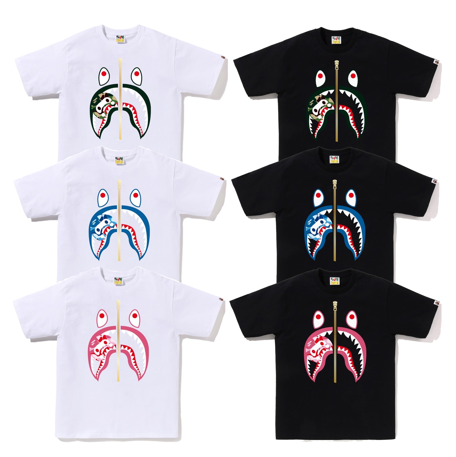 A BATHING APE ABC CAMO MILO SHARK TEE – happyjagabee store