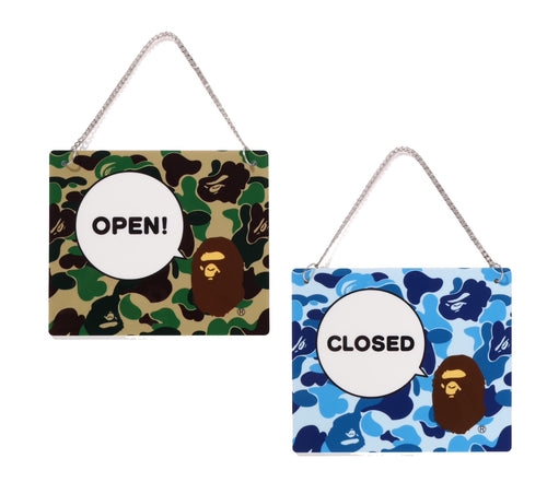 A BATHING APE ABC CAMO OPEN / CLOSED SIGNBOARD