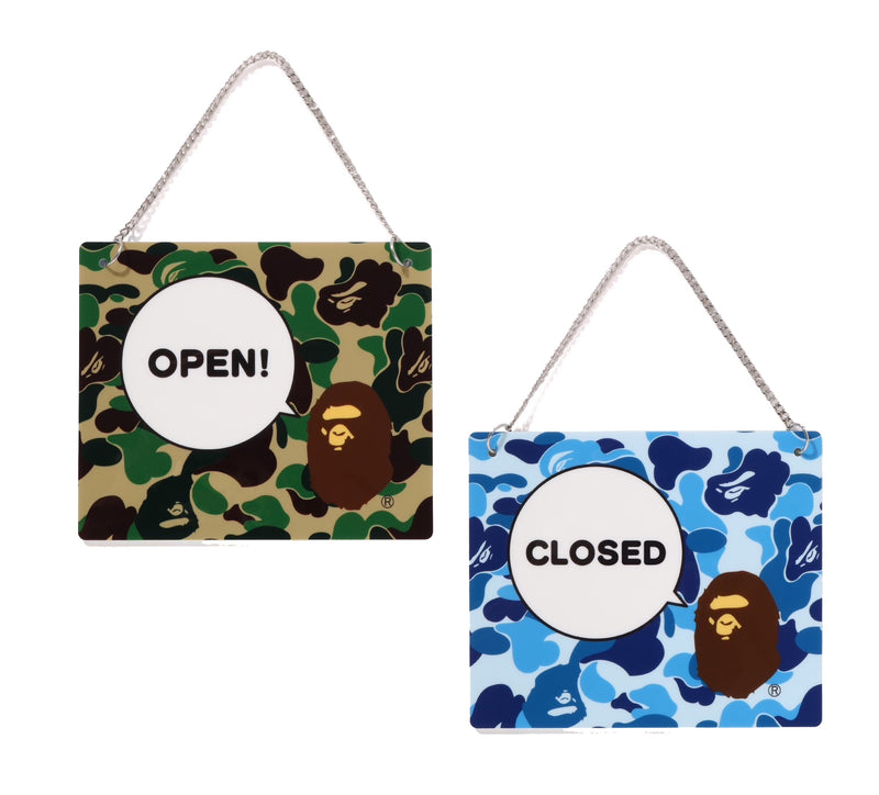 A BATHING APE ABC CAMO OPEN / CLOSED SIGNBOARD