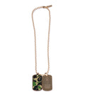 A BATHING APE ABC CAMO DOG TAG SET NECKLACE