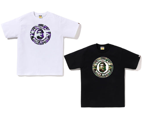 A BATHING APE GLITCH WOODLAND CAMO BUSY WORKS TEE