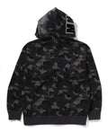 A BATHING APE BAPE x MMJ 15TH MM BAPE SKULL CAMO RELAXED FIT FULL ZIP HOODIE