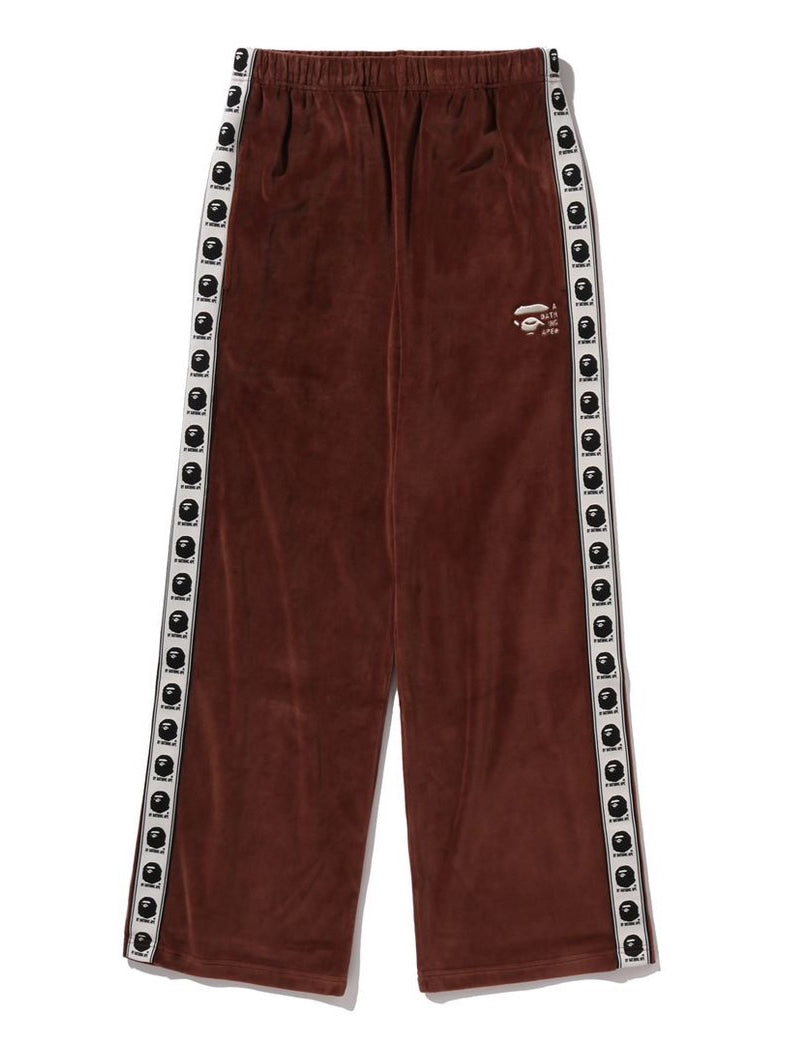 A BATHING APE Ladies' VELOUR TRACK PANTS