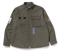 A BATHING APE BATHING APE LOGO MILITARY L/S SHIRT