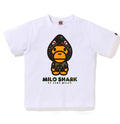 A BATHING APE BAPE KIDS 1ST CAMO MILO SHARK TEE