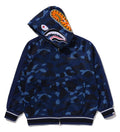 A BATHING APE COLOR CAMO SHARK RELAXED FIT HOODIE TRACK JACKET