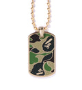 A BATHING APE ABC CAMO DOG TAG SET NECKLACE