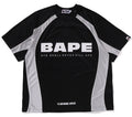 A BATHING APE SOLID CAMO JACQUARD MULTI LOGO RELAXED FIT FOOTBALL JERSEY