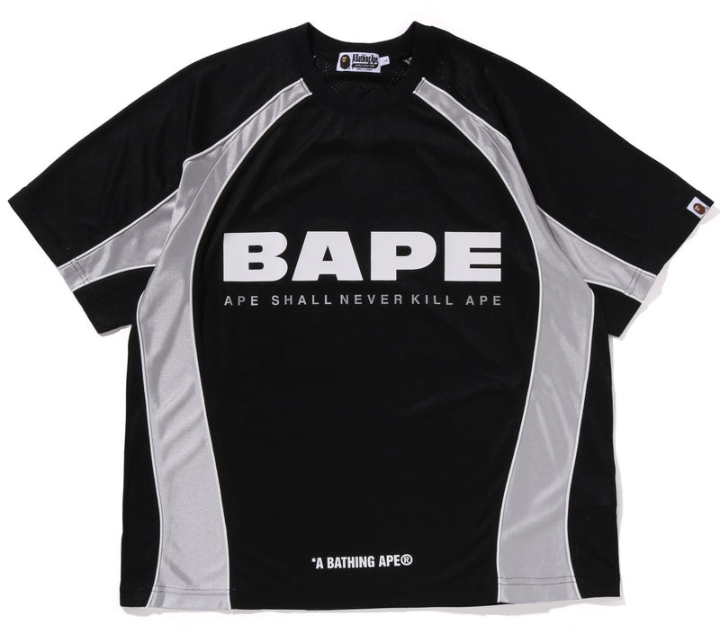 A BATHING APE SOLID CAMO JACQUARD MULTI LOGO RELAXED FIT FOOTBALL JERSEY - happyjagabee store