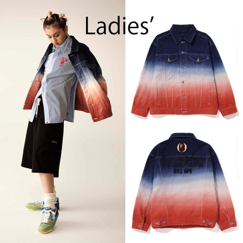 A BATHING APE Ladies' GRADATION CHAMPION DENIM JACKET