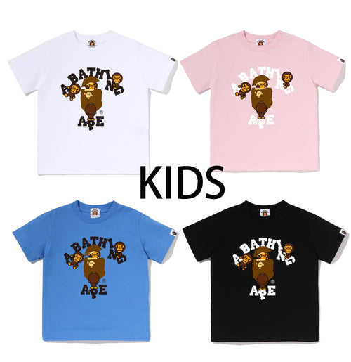 A BATHING APE BAPE KIDS COLLEGE MILO TEE