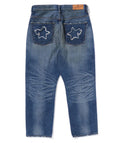 A BATHING APE STA PATCH WORK LOOSE FIT DENIM PANTS